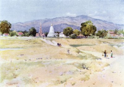 Bhamo depuis le fort - Robert George Talbot Kelly
